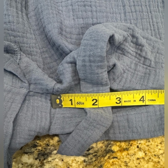 Almost Famous Dusty Blue Romper women’s Size Large 100% Cotton - Picture 8 of 8